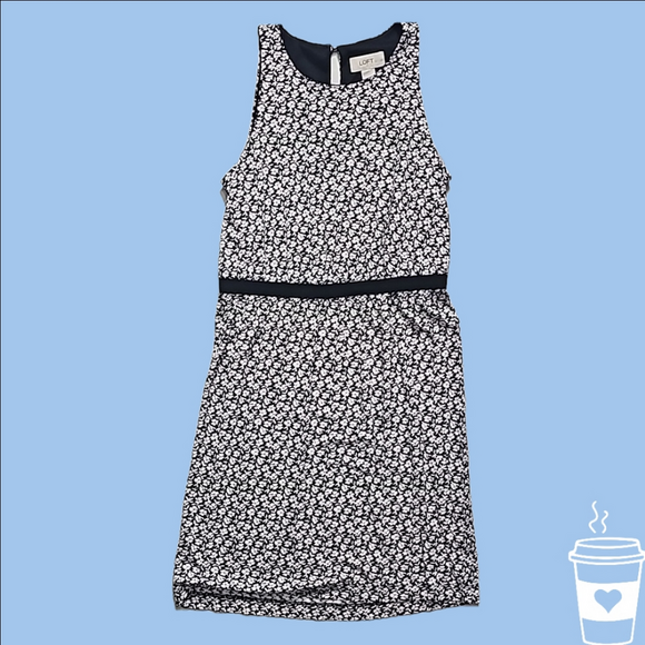 Ann Taylor LOFT Black and White Floral Dress - Picture 1 of 5